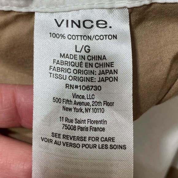 🎉LAST CALL🎉 Vince White Cotton Elastic Drawstring Shorts L - Picture 11 of 11